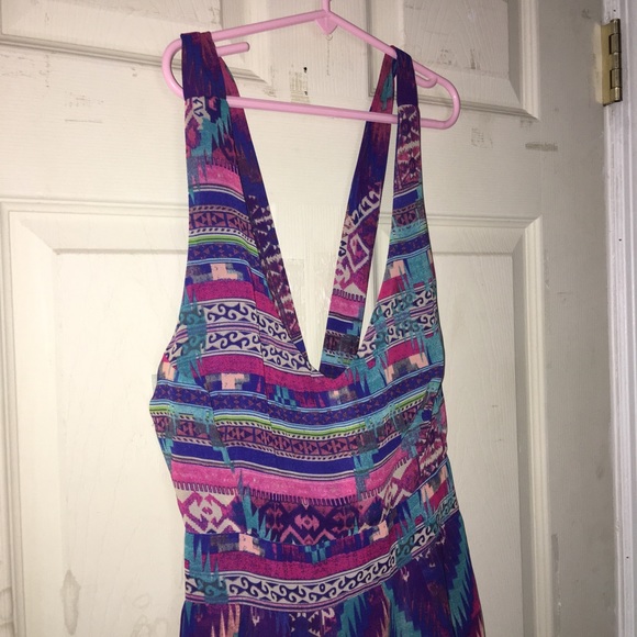Purple pattern skirt overall - Picture 2 of 3